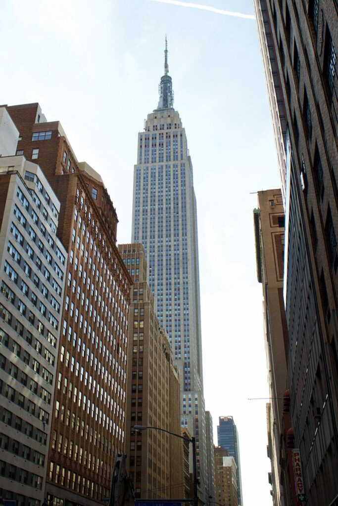 Empire state building kikkerperspectief