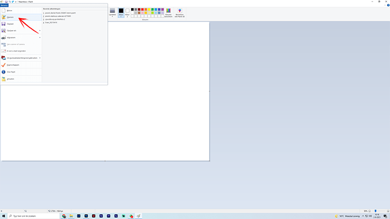 Foto verkleinen met Paint in Windows 10