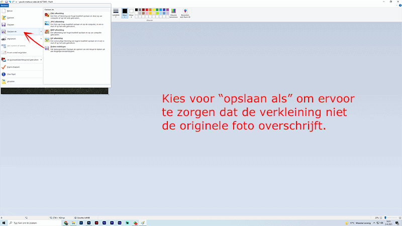 Foto verkleinen met Paint in Windows 10