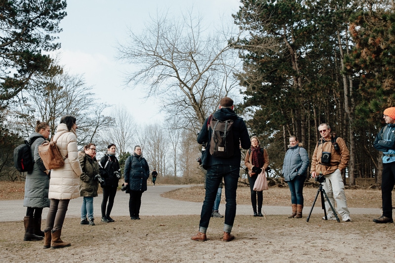 Fotowandeling introductie door Sjoerd in Amsterdamse Waterleidingduinen