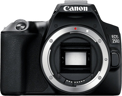 Canon EOS 250D - voorkant zonder lens