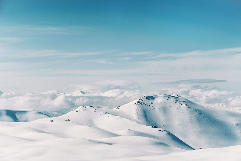 Bergen met sneeuw